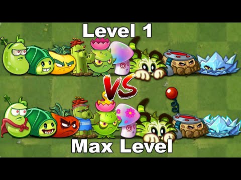 PvZ 2 Discovery - Difference Of Plants Level 1 VS Max Level!