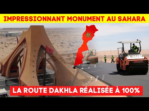 Laâyoune: Impressionnant monument orne l’entrée de la ville et la voie vers Dakhla réalisée à 100%