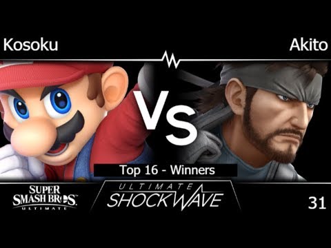 USW 31 - eLH | Kosoku (Mario) vs UTDe | Akito (Snake) Top 16 - Winners - SSBU