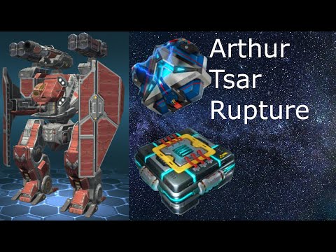 Tsar Rupture Arthur with Self-fix unit and Diffuser. War Robots Test Server.