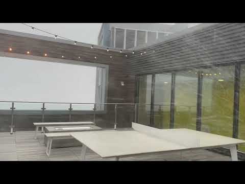 'Instant Whiteout' as Snow Squall Moves Through State College, Pennsylvania