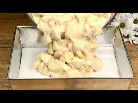 Easy and delicious apple pie in 5 minutes! A cake that melts in your mouth!