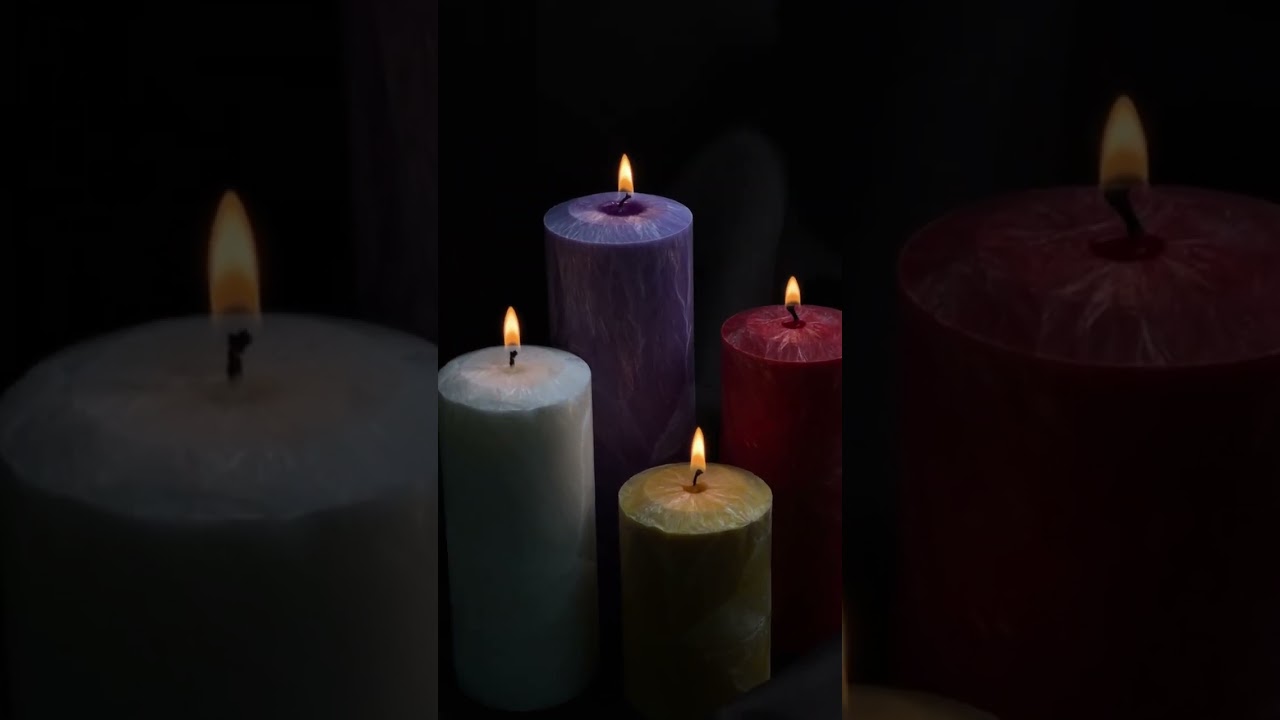 Свеча из пальмового воска лаванда, 10 см (60 часов горения)