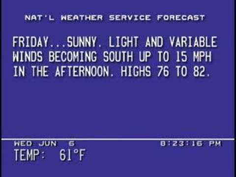 Weatherstar 3000 video