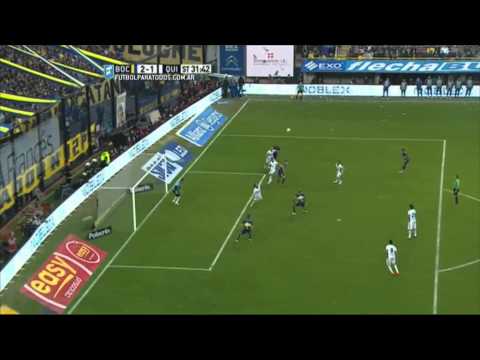 La chilena del Cata. Boca 2 - Quilmes 1. Fecha 17. Primera División 2015. FPT.