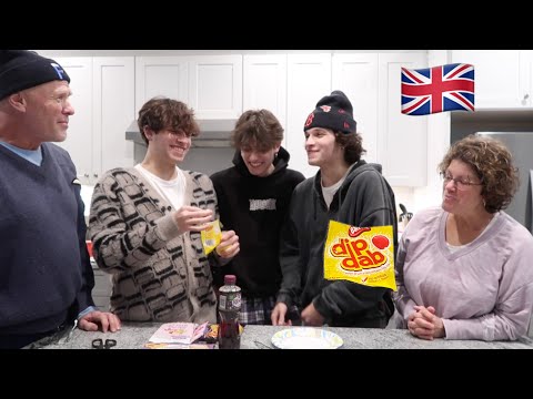 trying British snacks with our parents !!!