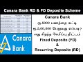 Canara RD FD Saving Scheme Canara Bank Recurring Deposit Scheme RD Scheme In Canara Bank Tamil