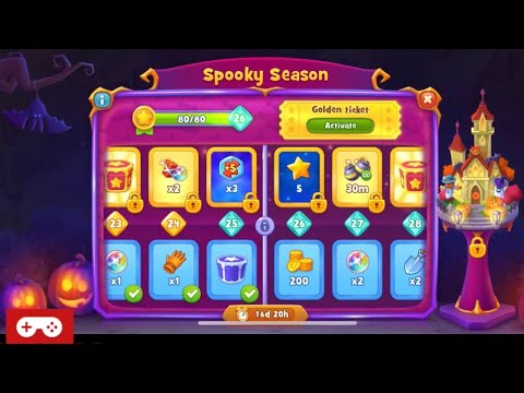 Spooky Season Unlock Stage 26 | Gardenscapes Level 3169; 3172-3177