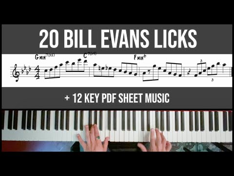 20 Bill Evans Licks for 2-5-1 (+12 key PDF)