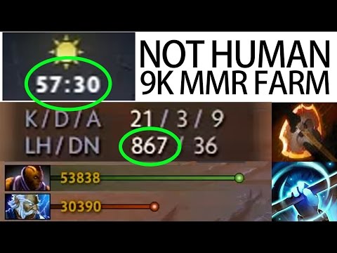 Miracle is NOT HUMAN 800+ CS with Double Cleave Crazy Farm Anti Mage