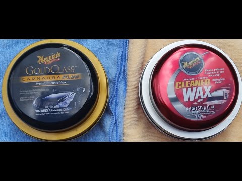 Meguiar's Gold Class Carnauba Plus Premium Paste Car Wax Vs Meguiar'S Cleaner Wax Paste(water test)