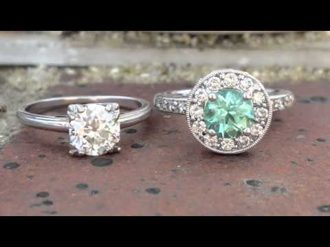 1.2ct oec ring and Peter Torraca tourmaline ring