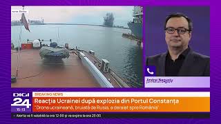 Marina Ucraineană: Drona care a explodat în Portul Constanța, bruiată de Rusia