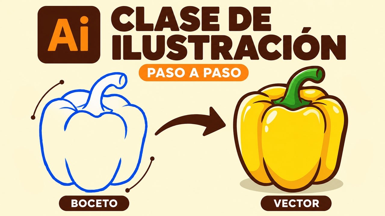 Illustrator Tutorial | Del boceto al vector | Paso a paso