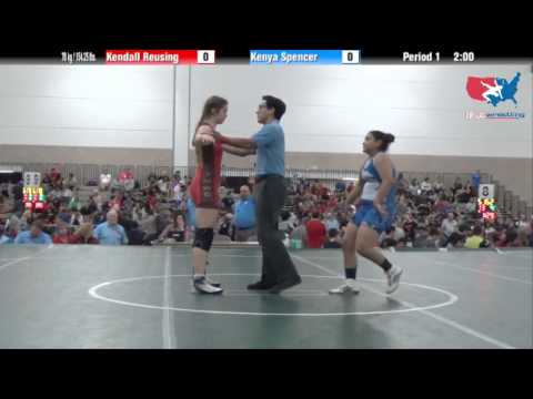 FILA Cadet 70 kg / 154.25 lbs. - Kendall Reusing vs. Kenya Spencer