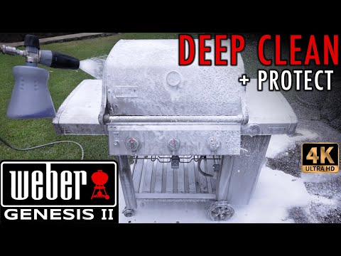 WEBER GENESIS II HOW TO CLEAN GAS GRILL FILTHY ANNUAL CLEAN