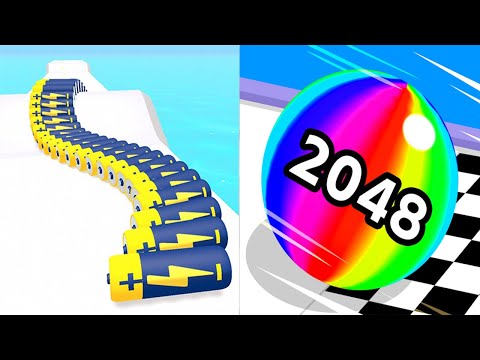 Battery Run VS Ball Run 2048 Android iOS Gameplay (Level 631-640)