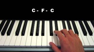 Piano Chord Lessons for Beginners - Demonstration Lesson nr. 1 (First 3 Chords)