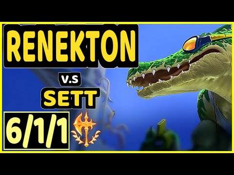 GOLDENGLUE (RENEKTON) vs SETT - 6/1/1 KDA TOP CHALLENGER GAMEPLAY - NA