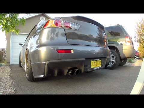 project Junichi Cobb Tuning Evo X Exhaust warm-up
