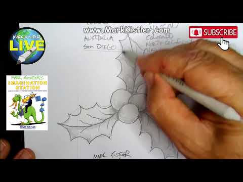 Day 332! Let's draw "Holly Berries!" 1,321,000 learning viewers and counting.