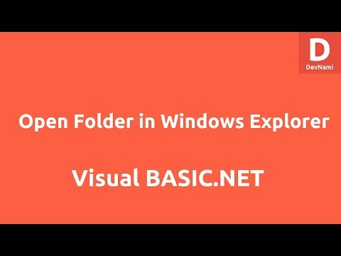 Open Folder in Windows Explorer using VB Net