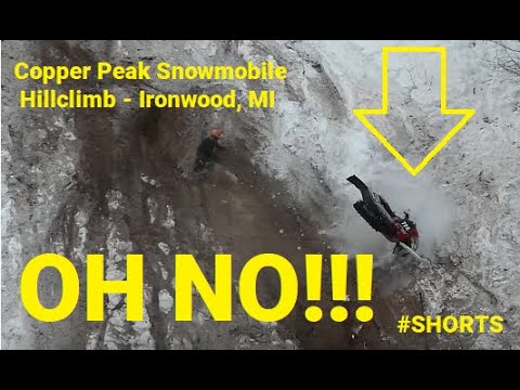 Dramatic Fail Of A Polaris Snowmobile At Copper Peak Ski Flying Hill (Jump) #Shorts | Jason Asselin