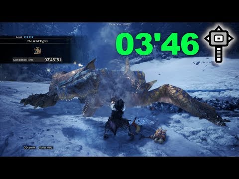 【MHWIβ PS4】03'46"51 Tigrex Hammer