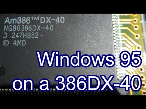 Windows 95 on a 386