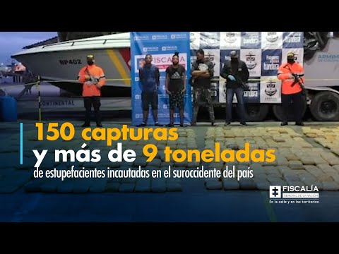 Fiscal Francisco Barbosa: 150 capturas y más de 9 toneladas de estupefacientes incautadas