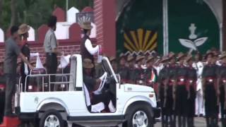 Kiren Rijiju at Assam Rifles female soldiers passing out parade. Brave Indian women.