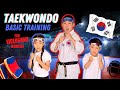 Learn TAEKWONDO Basic Training For Kids Korean Kicks Stances Fun Workout