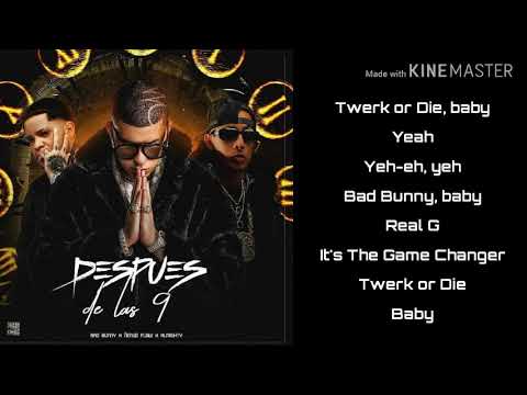 Bad Bunny X Ñengo Flow X Almighty - Después de las 9 ( Lyrics / Letra)