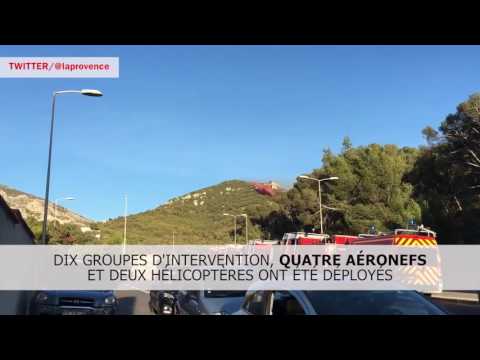 Marseille: un violent incendie ravage le massif des calanques