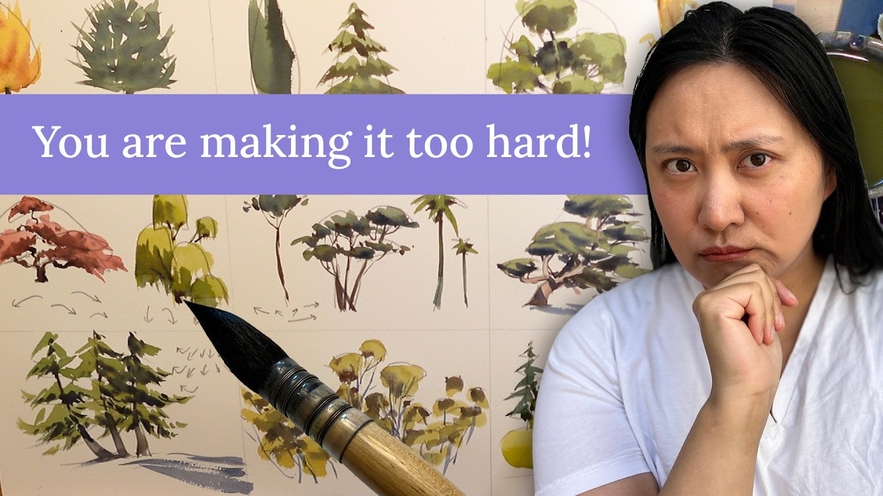 Painting Any Trees Beautifully 100% The Time (with 10% the Effort) | Greeneries Part 1