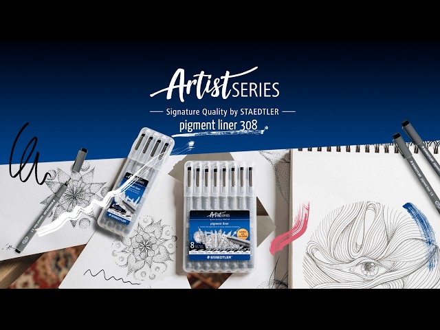 Vídeo relacionado con Staedtler 308 SB6P, Rotuladores Fineliner Pigment Liner, Estuche con 6 unidades, Color Negro