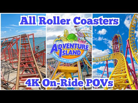 🇬🇧 Adventure Island (UK) - All Roller Coasters 4K On-Ride POVs