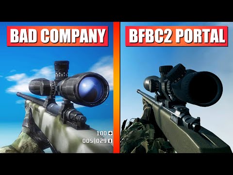 Battlefield Bad Company vs Bad Company 2 Portal - Weapon Comparison