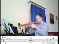 "Sao Paolo" by David Benoit. 1st. trumpet part cover with a band + trumpet part (sheet music).