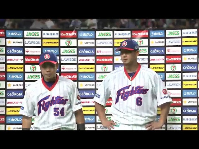 ファイターズ・近藤選手・中田選手ヒーローインタビュー 2015/8/9 F-E