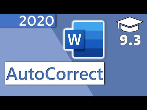 How to Use and Customize AutoCorrect in Word - 9.3 Master Course (2020 HD)
