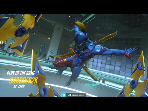 Overwatch Rank 1 Genji God Shadder2k Showing His Genji Skills -POTG-