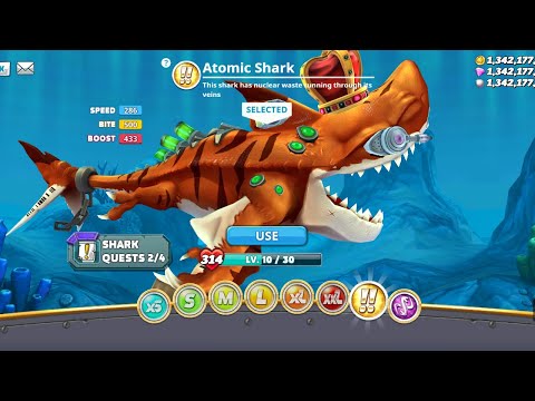 Hungry Shark World ATOMIC SHARK New Shark Coming Soon Update Sharks Unlocked Hack Gems and Coins Mod