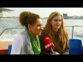Austrias Natália Kelly meets Denmark's Emmelie de ...