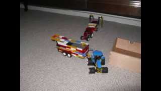 preview picture of video 'traktor med gylle vogn og sprøjt Lego'