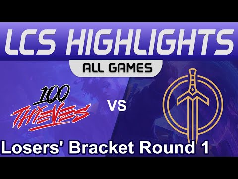 100 vs GG ALL GAMES Highlights Losers' Bracket R1 LCS Spring 2023 100 Thieves vs Golden Guardians