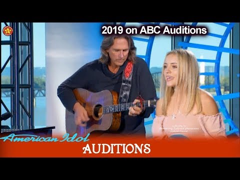 Chloe Channell 16 yo with Billy Dean Country Singer as her Guitarist | American Idol 2019 Auditions
