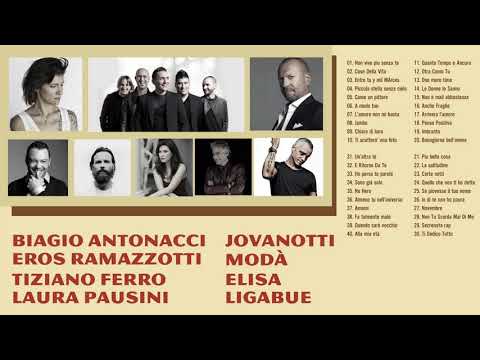 Biagio Antonacci, Eros Ramazzotti, Ligabue, Laura Pausini, Tiziano Ferro, Jovanotti, Modà, Elisa
