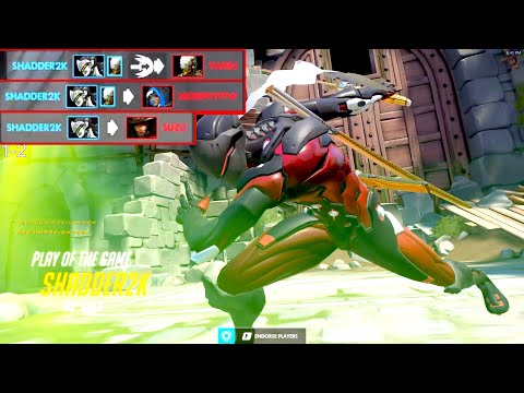 SHADDER2K GENJI MAIN - 43 ELIMS! POTG! [ OVERWATCH SEASON 26 TOP 500 ]