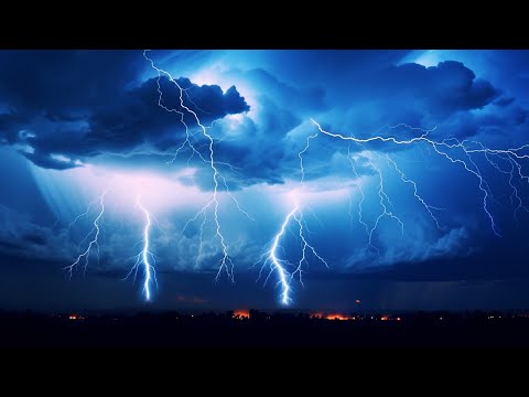 Intense Thunderstorm Sounds for Sleeping | Strong Rainstorm, Powerful Thunder Sounds & Lighning